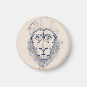 Cool lion magnet