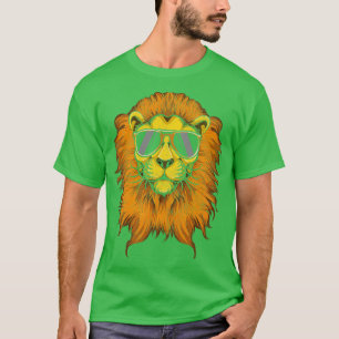 Cool Lion Retro Sunglasses Lions T-Shirt