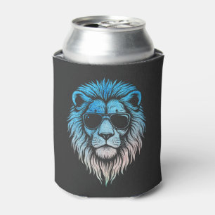 Cool Lion Wearing Sunglasses Artwork Lion Can Cooler