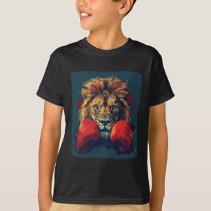 Cool Lion With Boxing Gloves Costume  T-Shirt