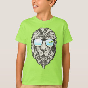 Cool Lion With Summer Sunglasses T-Shirt