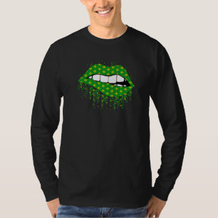 Cool Lips Bite Kiss Me Mardi Gras Print Mardi Gras T-Shirt