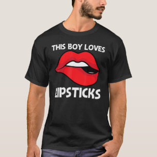 Cool Lipstick For Boys Kids Cosmetic Makeup T-Shirt