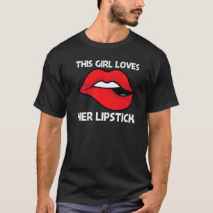 Cool Lipstick For Girls Kids Cosmetic Makeup  1 T-Shirt