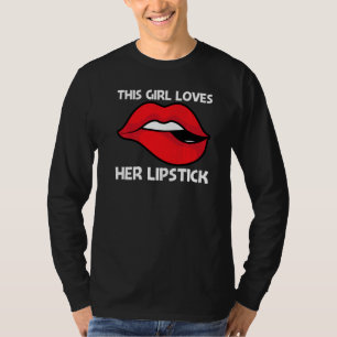 Cool Lipstick For Girls Kids Cosmetic Makeup  1 T-Shirt