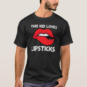 Cool Lipstick For Kids Boys Cosmetic Makeup T-Shirt