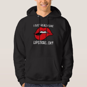 Cool Lipstick For Men Women Cosmetic Makeup   Hoodie