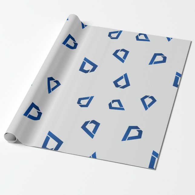 Cool Lisk Cryptocurrency Coin Sign Pattern Wrapping Paper (Unrolled)