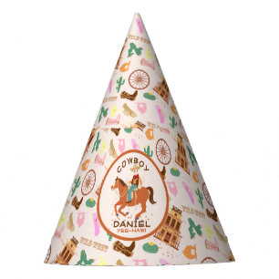 Cool little cowboy and horse Birthday Party Hat