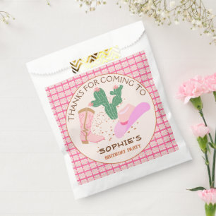 Cool little cowgirl and cacti Birthday Party Favour Bags