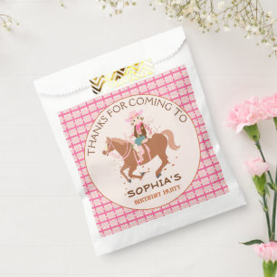 Cool little cowgirl and horse Birthday Party Favour Bags