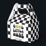 Cool Little Dude | Boys Rad Kid 5th Birthday Favour Box<br><div class="desc">Are you celebrating your cool little dude? Explore our collection of fun and totally rad birthday stationery and party supplies for the ultimate boys birthday celebration! This design features a stellar smile,  groovy typography and black and white chequered patterns! Perfect for your party favours and giveaways.</div>