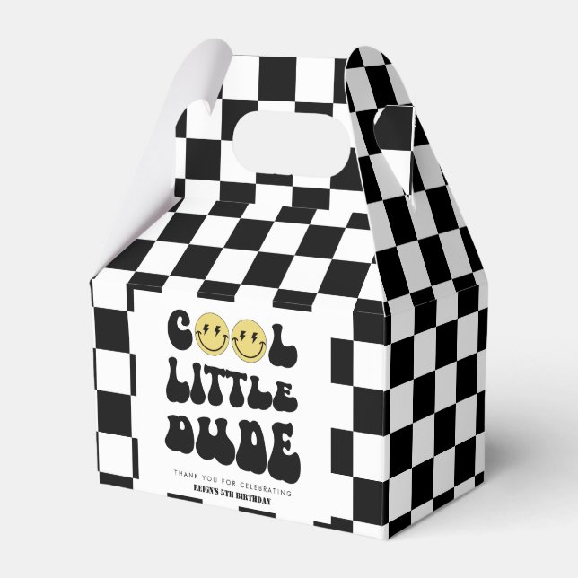 Cool Little Dude | Boys Rad Kid 5th Birthday Favour Box (Front Side)