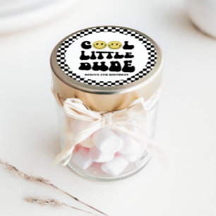 Cool Little Dude   Boys Rad Kids 5th Birthday Classic Round Sticker