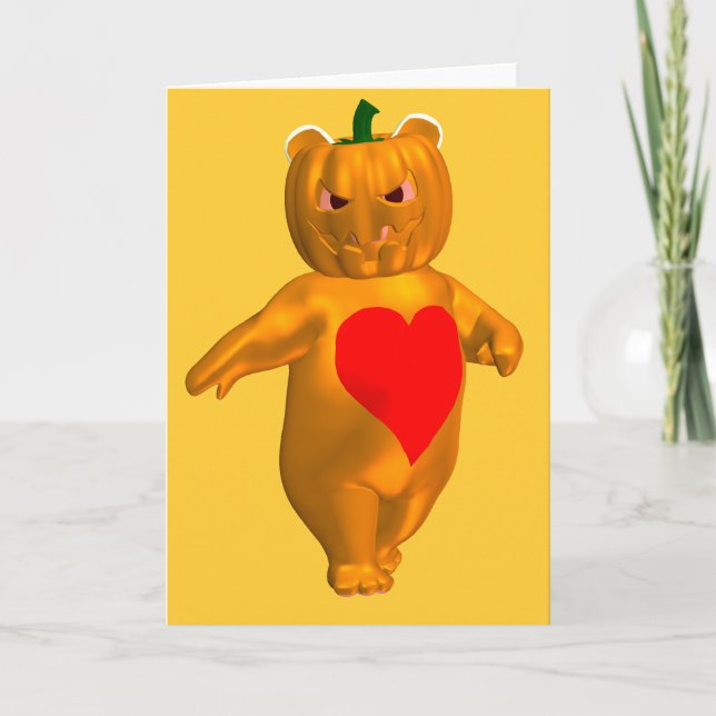 Cool Little Halloween Bear Card (Front)