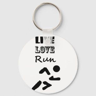Cool Live Love Run Runners Art Design Key Ring