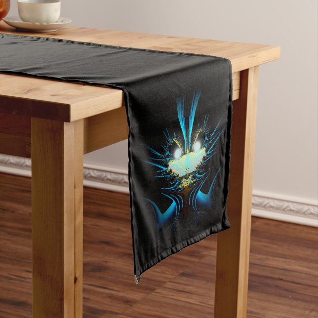 Cool Lizard Eyes Long Table Runner (In Situ)