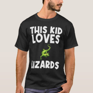 Cool Lizard For Kid Boy Girl Gecko Green Reptile A T-Shirt
