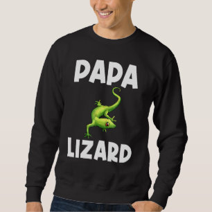 Cool Lizard For Men Father Gecko Green Reptile Ani Sweatshirt