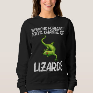 Cool Lizard For Men Women Gecko Green Reptile Anim Sweatshirt