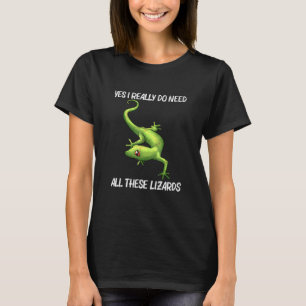 Cool Lizard For Men Women Gecko Green Reptile Anim T-Shirt
