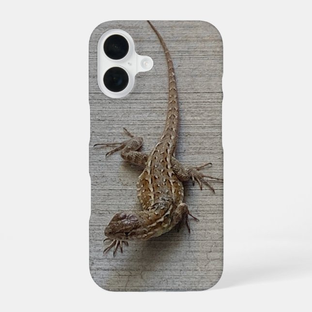 Cool Lizard Reptile iPhone 16 Case (Back)