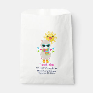 Cool Llama and Smiling Kawaii Sun Favour Bags