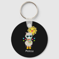 Cool Llama and Smiling Kawaii Sun