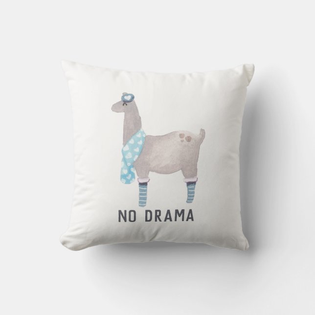 Cool Llama Cartoon Cushion (Front)