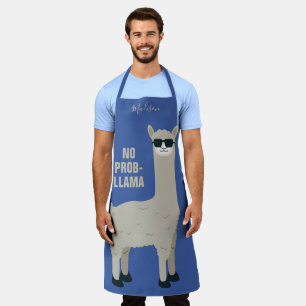 Cool Llama custom name & colour apron