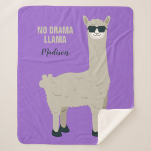 Cool Llama custom name & colour blankets