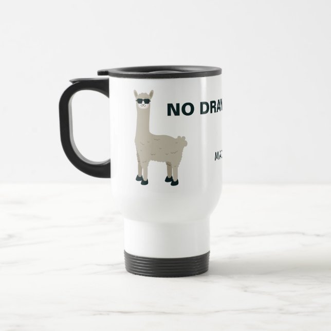 Cool Llama custom name & text mugs (Left)