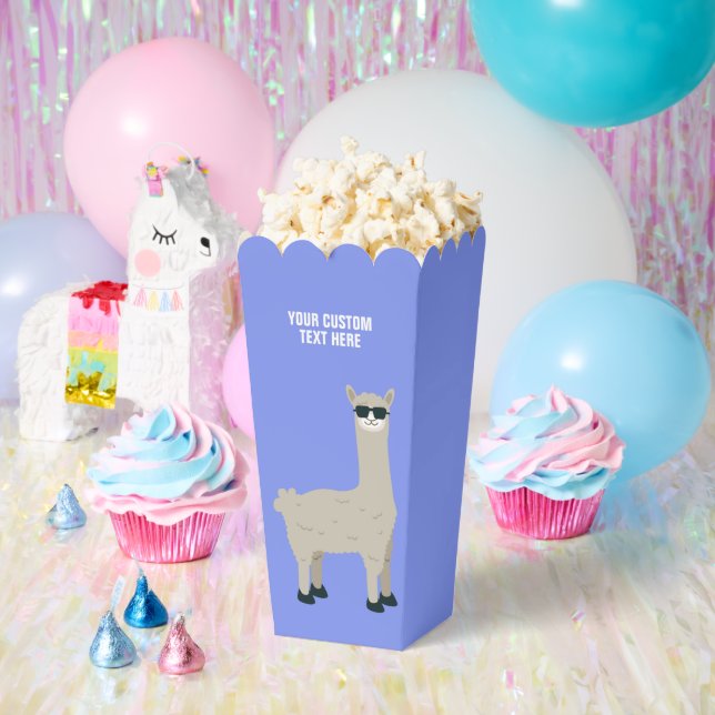 Cool Llama custom text & colour Favour Box (Party)