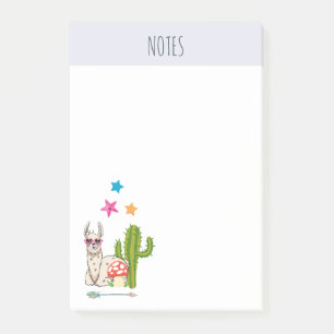 Cool llama in Heart-Shaped Sunglasses Post-it Notes