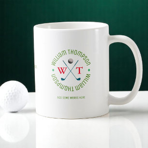 Cool Logo Monogram for a golf-player classic  Coffee Mug