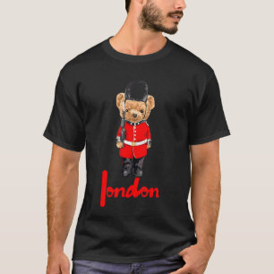 Cool London Teddy Bear Illustration   Graphic Desi T-Shirt
