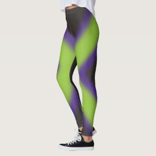 Cool looking purple, green, black legging design