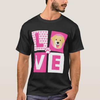 Cool Love Golden Retriever For Golden Lovers T-Shirt