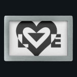 Cool Love Graphic, Black Belt Buckle<br><div class="desc">A graphic logo design,  custom made with LOVE.</div>