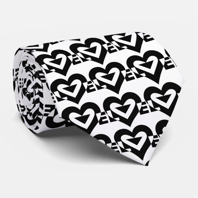 Cool Love Graphic, Black Tie (Rolled)