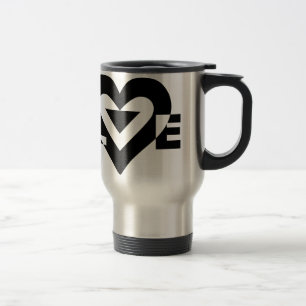 Cool Love Graphic, Black Travel Mug