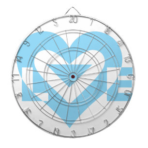 Cool Love Graphic, Blue Dartboard