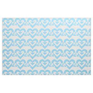 Cool Love Graphic, Blue Fabric