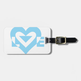 Cool Love Graphic, Blue Luggage Tag
