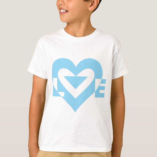 Cool Love Graphic, Blue T-Shirt (Front)