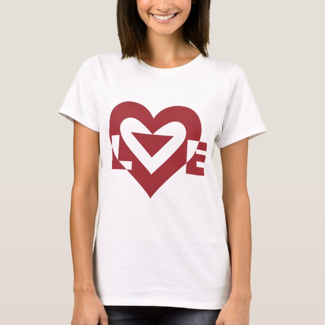 Cool Love Graphic, Burgandy T-Shirt (Front)