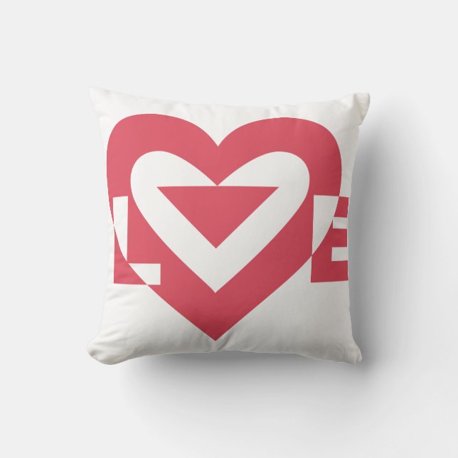 Cool Love Graphic, Cherry Pink Cushion (Front)