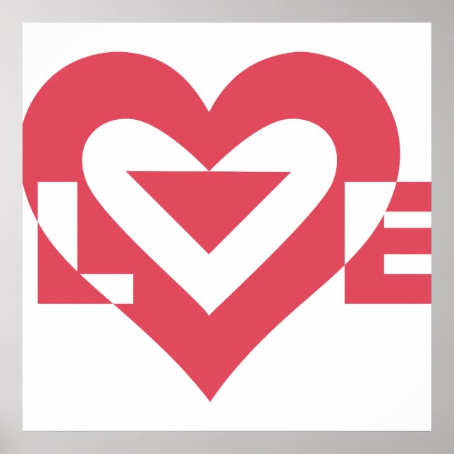 Cool Love Graphic, Cherry Pink Poster (Front)