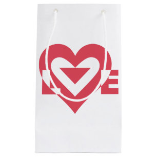 Cool Love Graphic, Cherry Pink Small Gift Bag