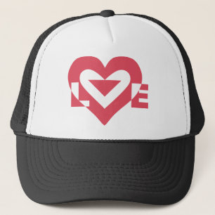 Cool Love Graphic, Cherry Pink Trucker Hat